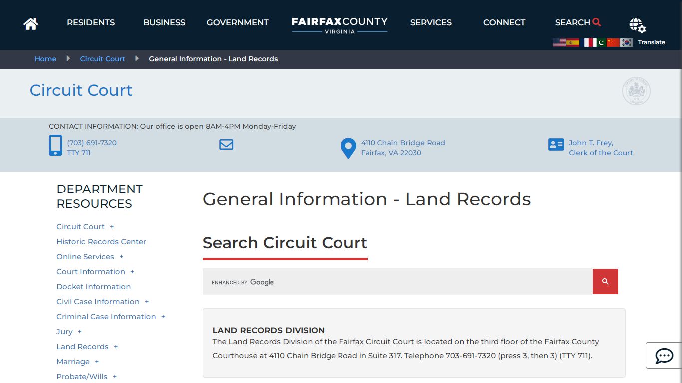 Land Records | Circuit Court - Fairfax County, Virginia